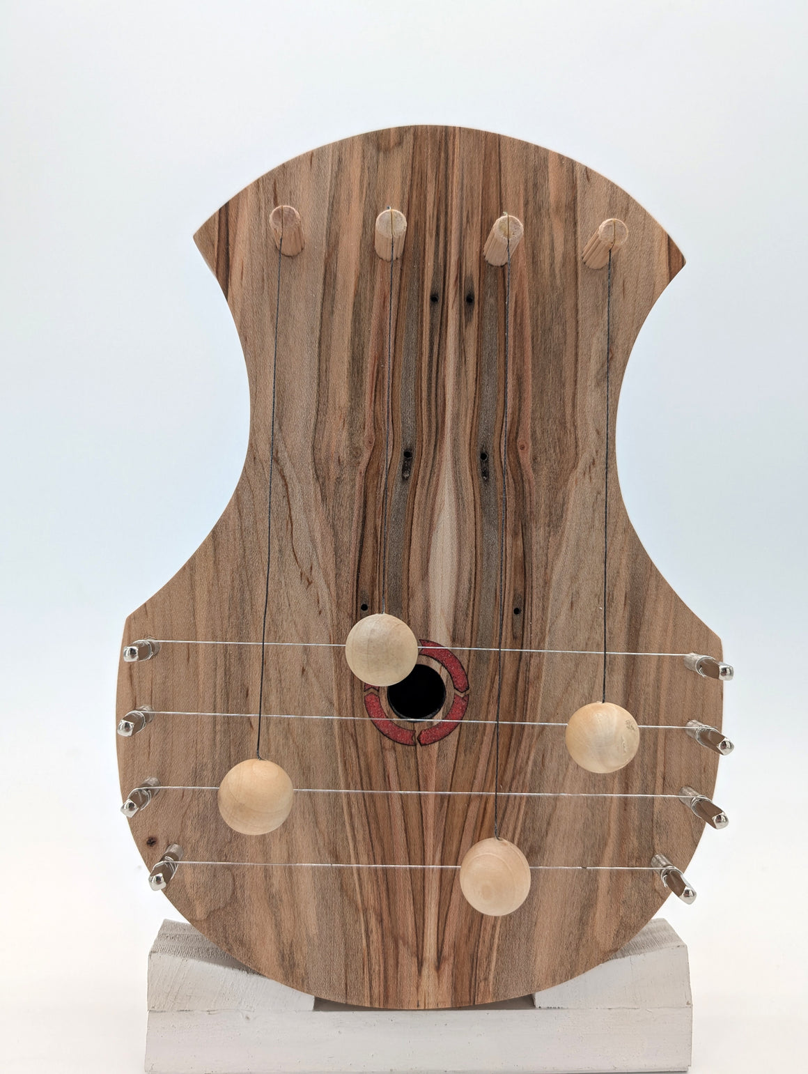 Door Harp - Ambrosia Maple with Coral Inlay