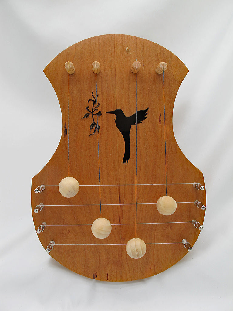 Door Harp - Cherry with Hummingbird