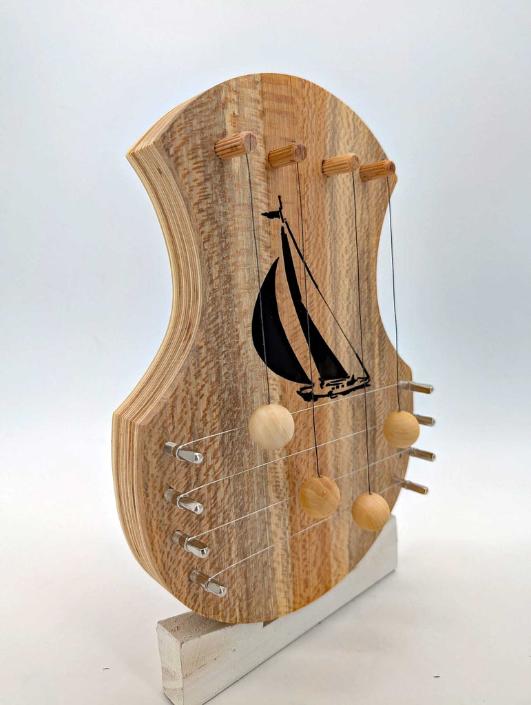 Door Harp - Quarter Sawn Sycamore with Sailboat