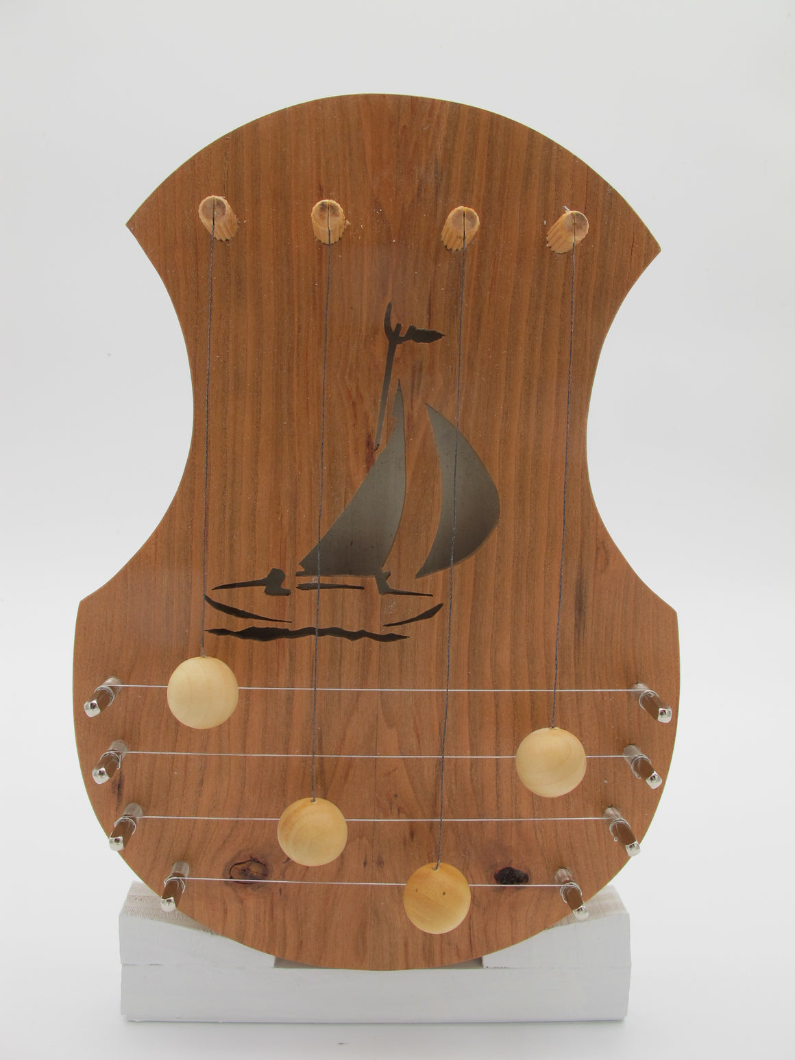 Door Harp - Cherry with Sailboat