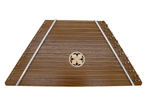 Lap Harp - Standard Walnut with Dogwood Flower