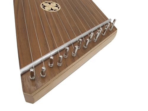 Lap Harp - Standard Walnut with Dogwood Flower