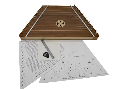 Lap Harp - Standard Walnut with Dogwood Flower