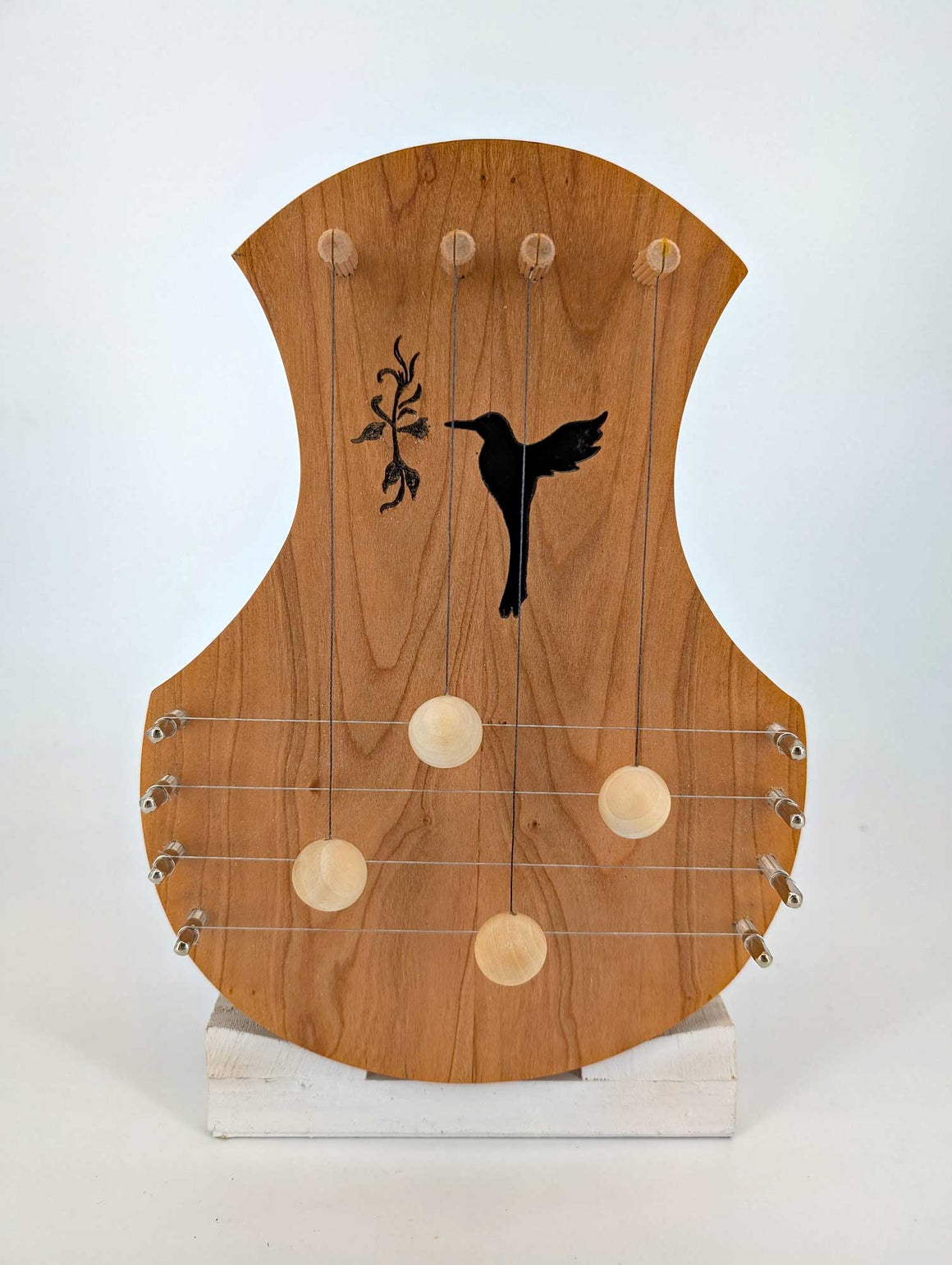 Door Harp - Cherry with Hummingbird