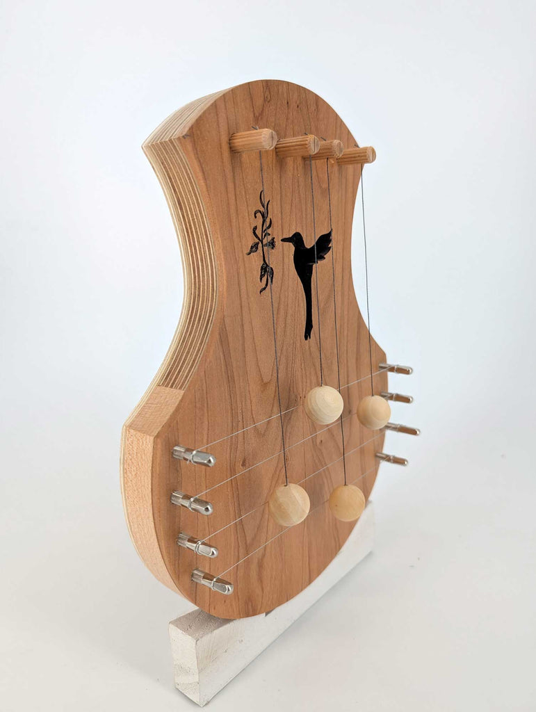 Door Harp - Cherry with Hummingbird