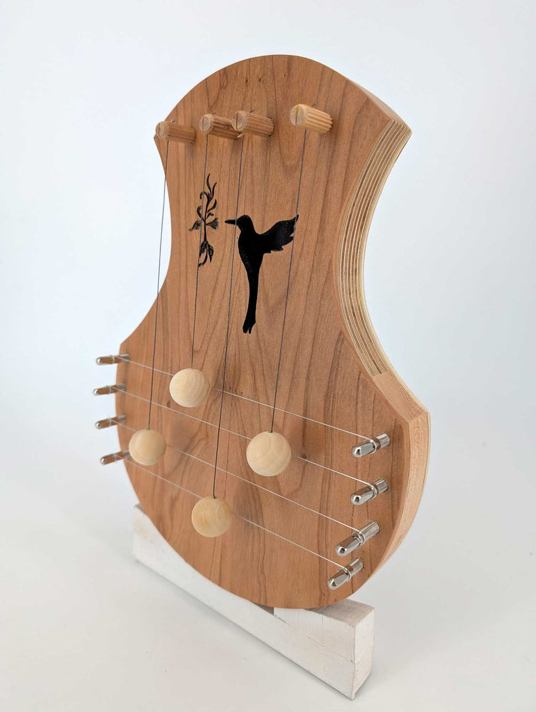 Door Harp - Cherry with Hummingbird