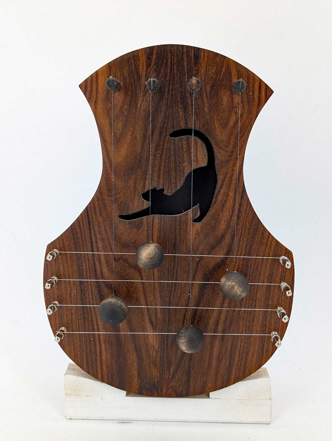 Door Harp - Rosewood with Stretching Cat