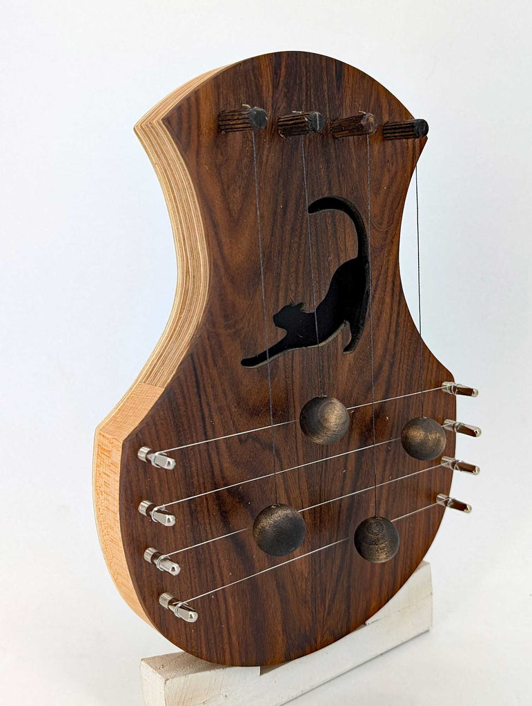 Door Harp - Rosewood with Stretching Cat