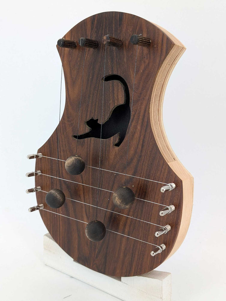 Door Harp - Rosewood with Stretching Cat