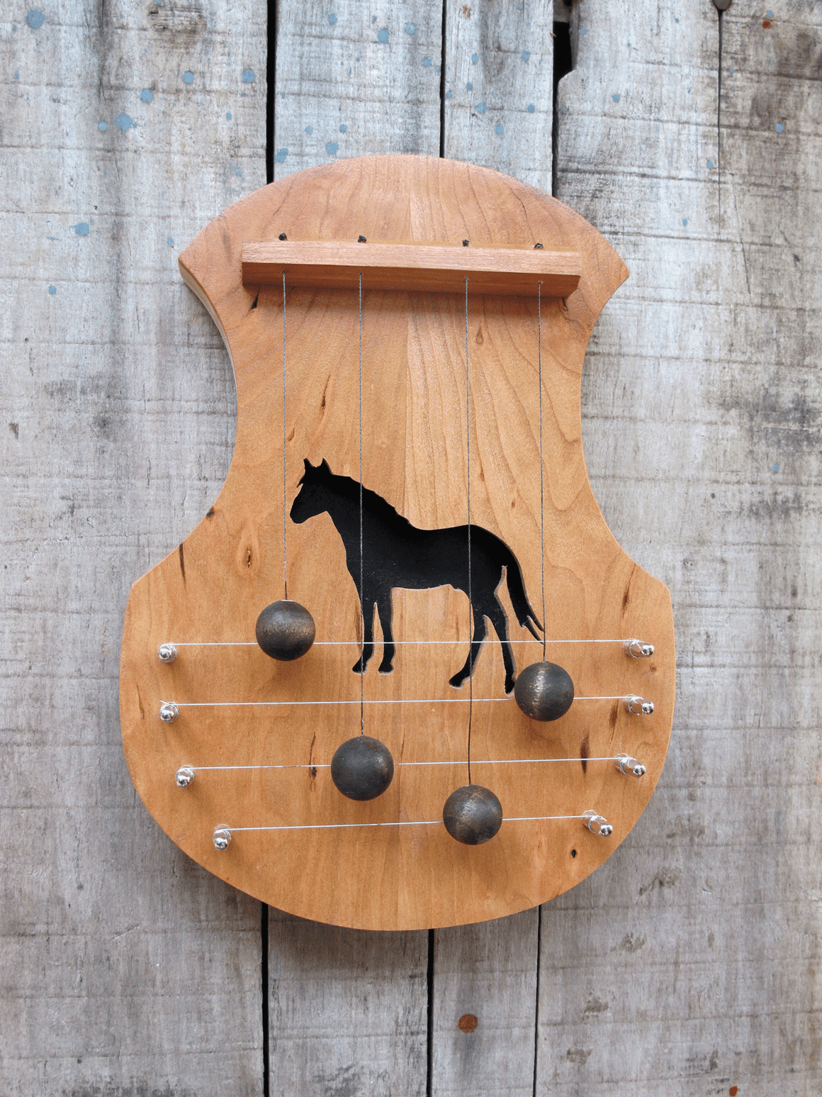 Door Harp - Cherry with Horse