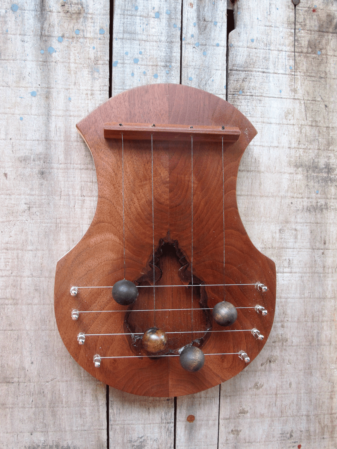 Door Harp - Walnut with Knot