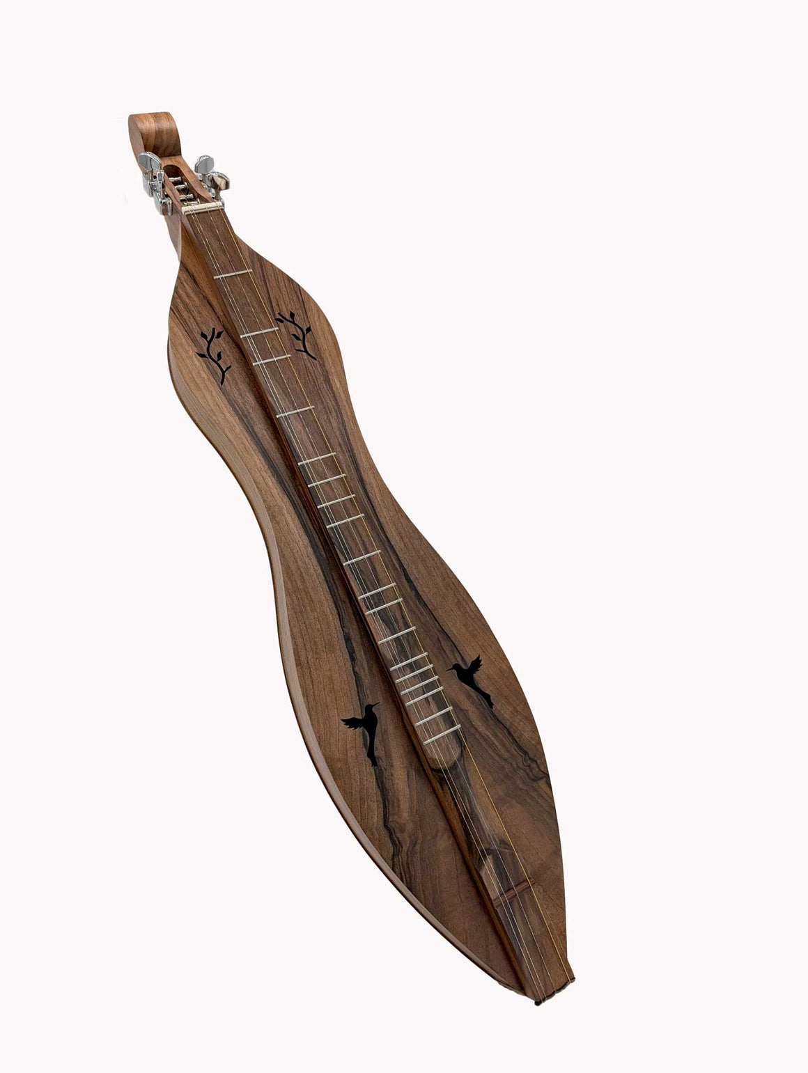 Mountain Dulcimer - Walnut with Hummingbirds