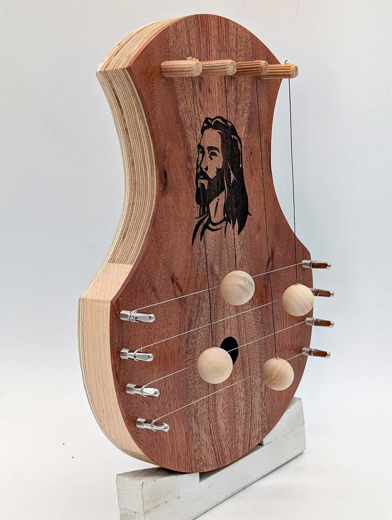 Door Harp -  Mahogany with Jesus figure