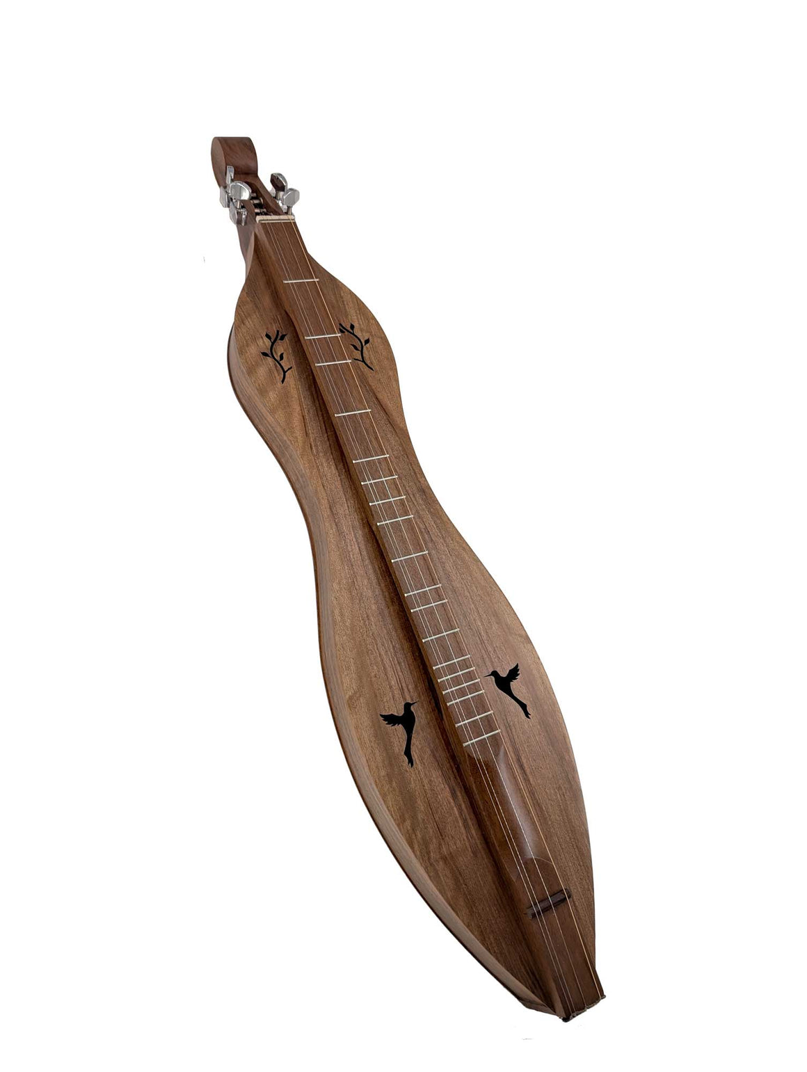Mountain Dulcimer - Walnut with Hummingbirds