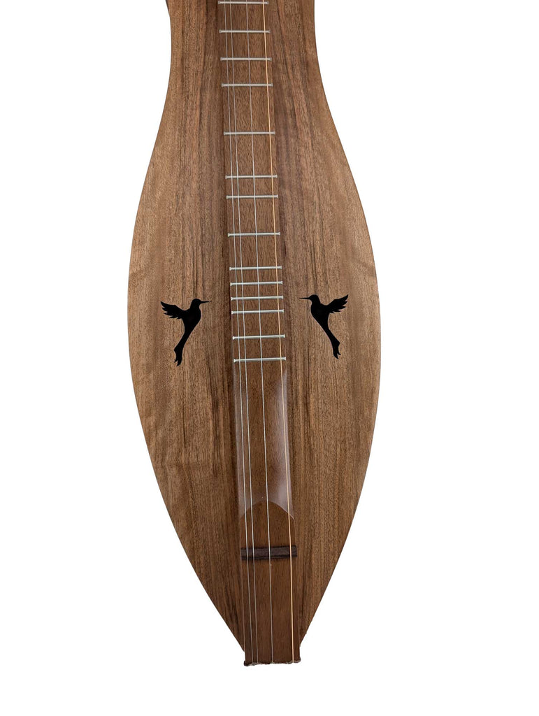 Mountain Dulcimer - Walnut with Hummingbirds