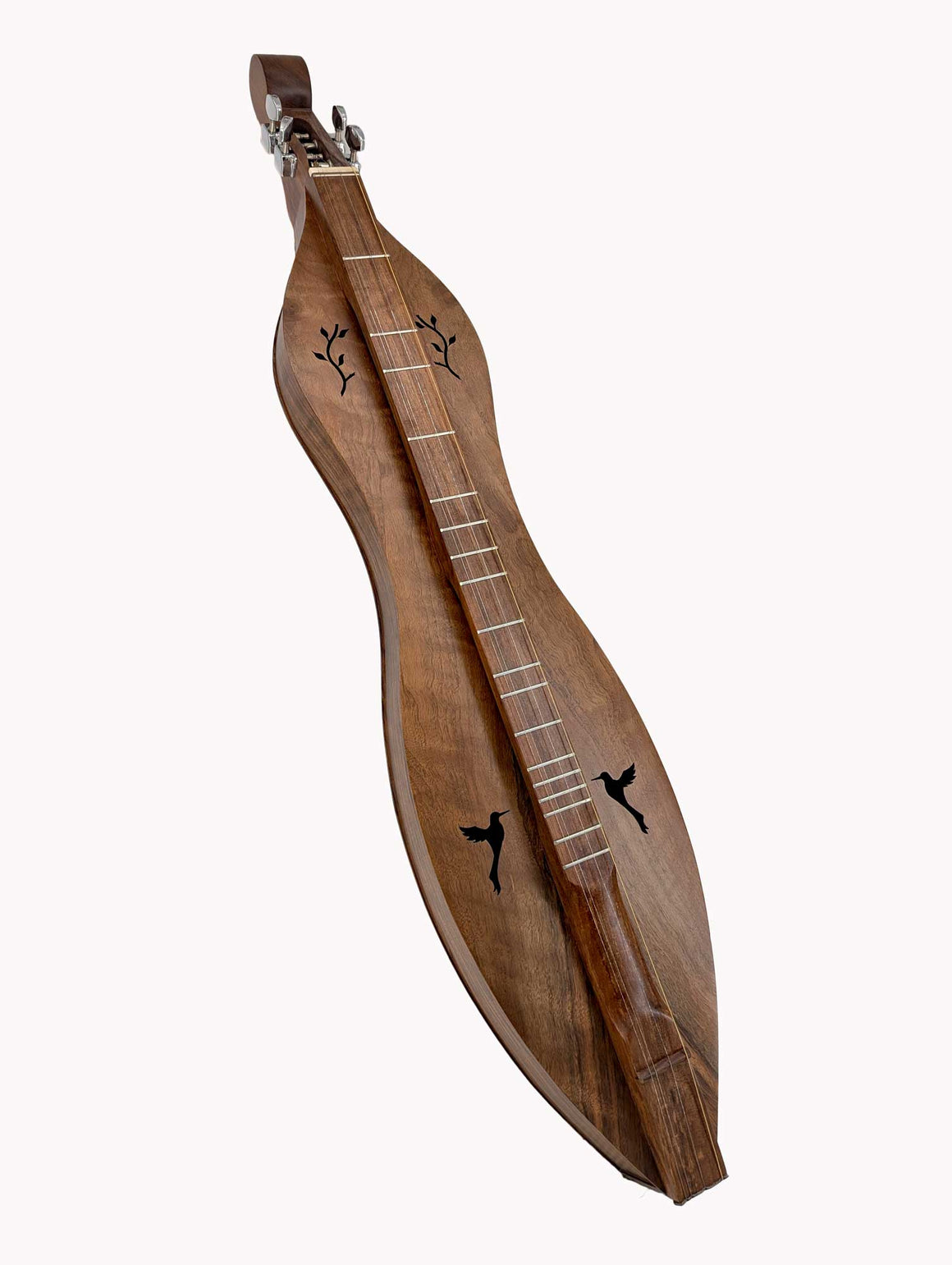 Mountain Dulcimer - Walnut with Hummingbirds