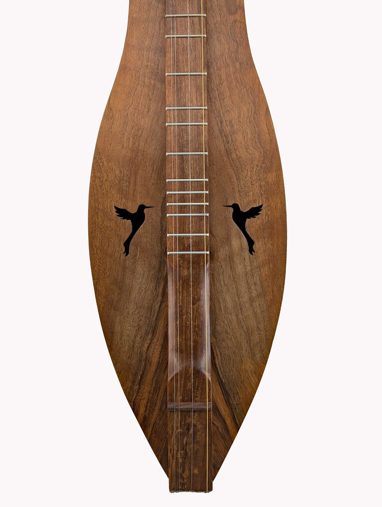 Mountain Dulcimer - Walnut with Hummingbirds
