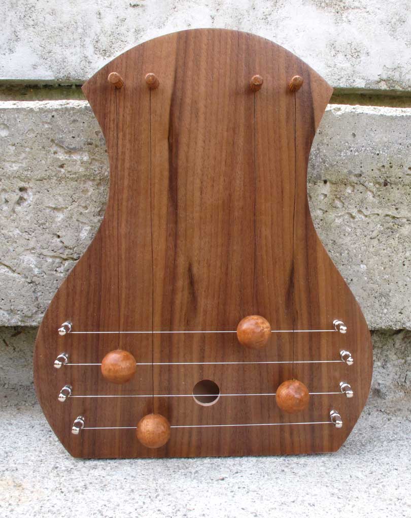 door harp with walnut facing and simple soundhole